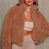 Fashion Cashmere Cardigan Short Jacket Lamb Wool Coat Women - ROUTINE FASHION